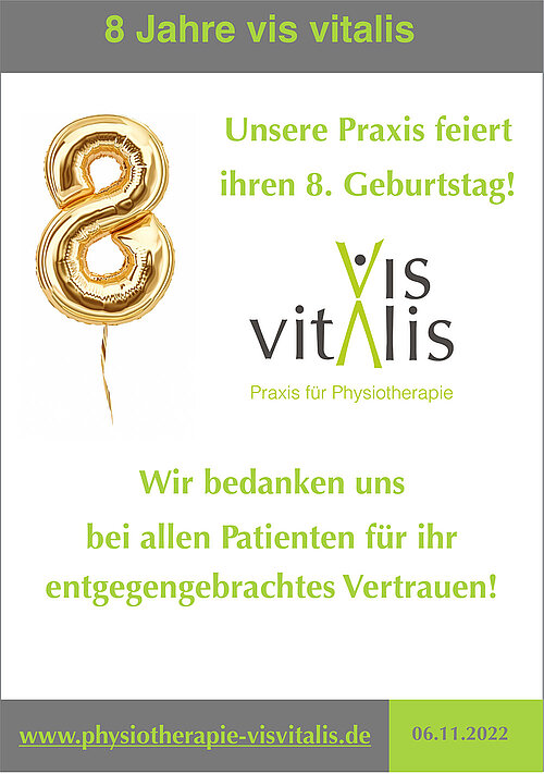 Unsere Praxis feiert ihren achten Geburtstag!