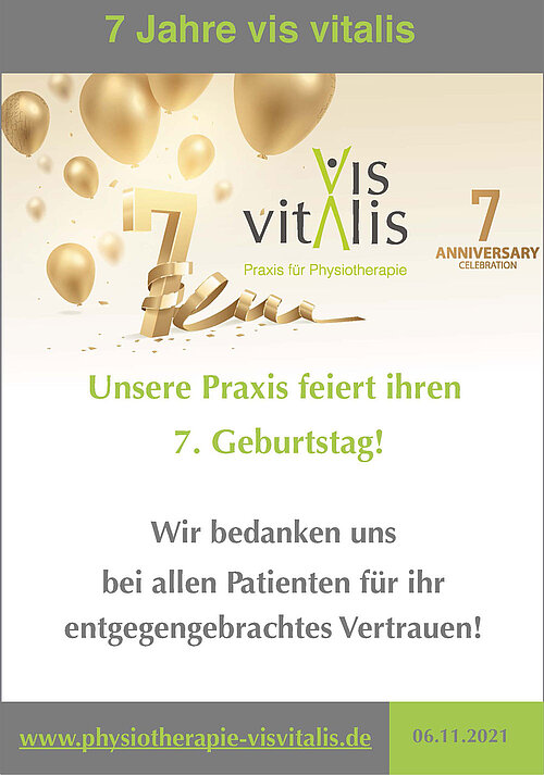 Unsere Praxis feiert ihren siebten Geburtstag!