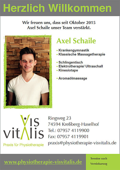 Herzlich Willkommen Axel Schaile 