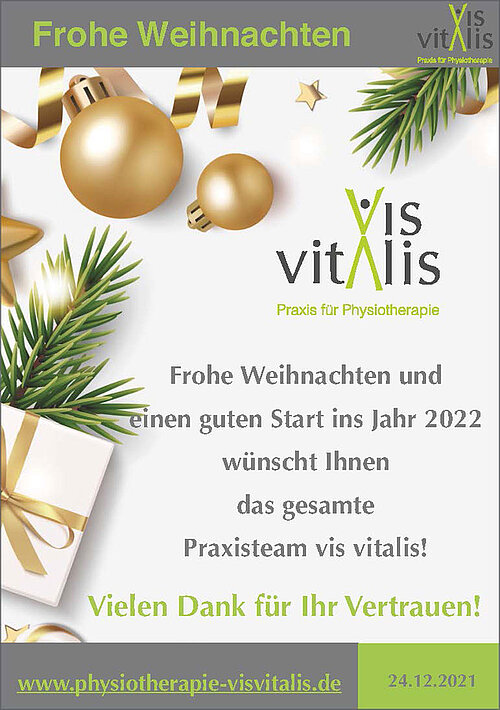 Frohe Weihnachten wünscht das Team vis vitalis